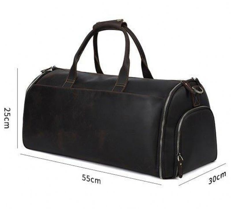 Läderplaggväska Duffel Med Skofack