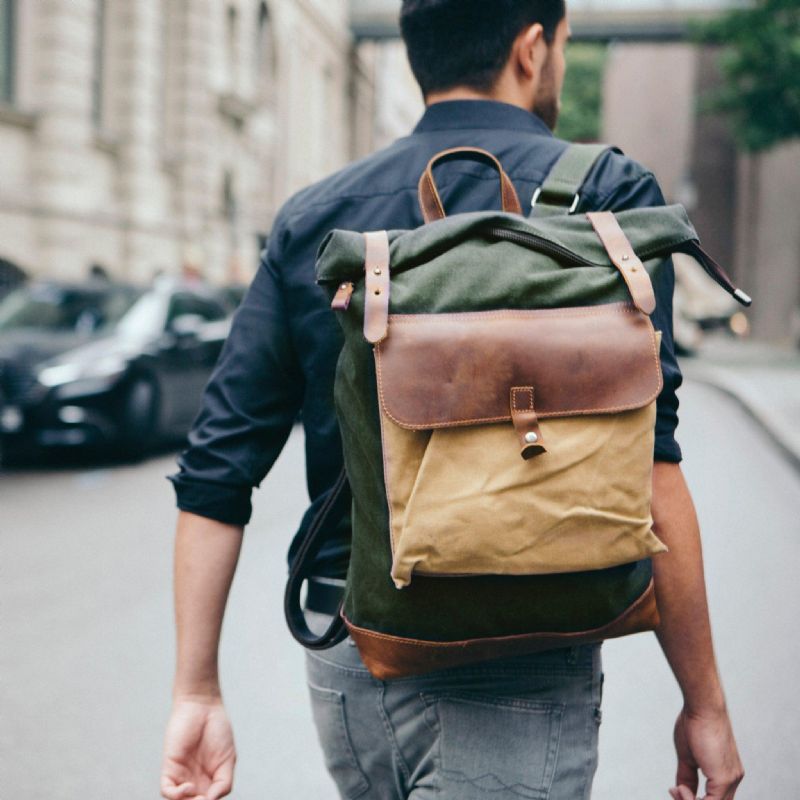 Rolltop Canvas Ryggsäckar
