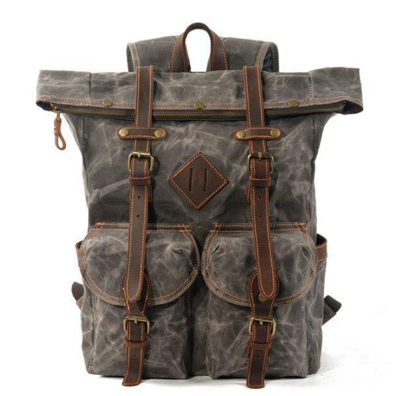 Stor Vintage Ryggsäck Canvas Travel